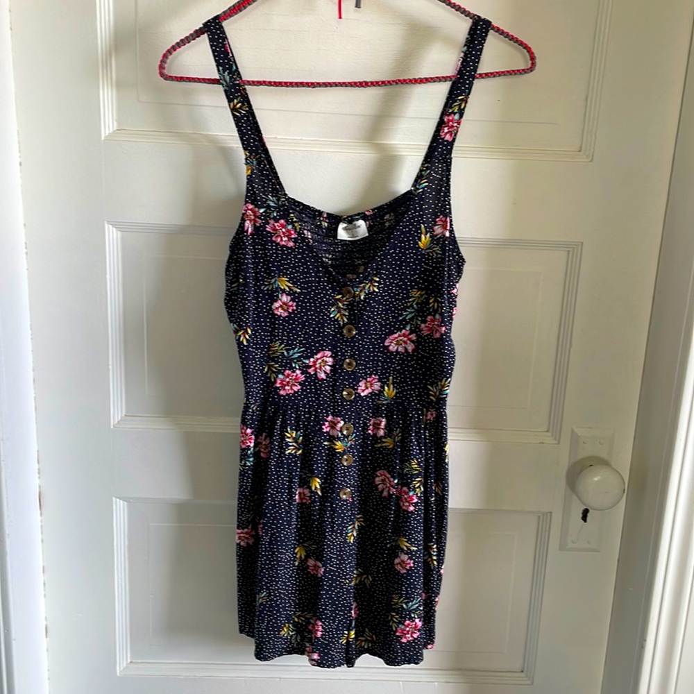 Navy Floral Romper